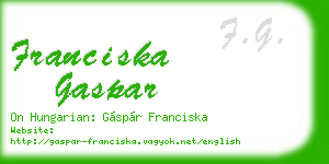 franciska gaspar business card