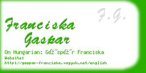 franciska gaspar business card